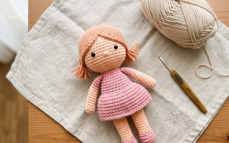 Doll Rosa Amigurumi Free Crochet Pattern - En.amigurumitariflerim.com