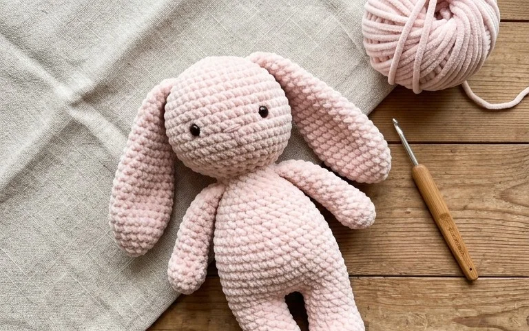 Lapin de Velours Charlotte Amigurumi Modèle PDF Gratuit